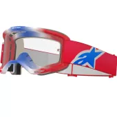 Okuliare na moto Alpinestars Vision 5 Corp red/white/blue/clear