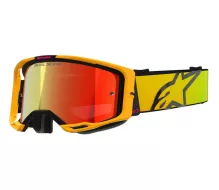 Motokrosové okuliare 2025 Alpinestars Vision 8 Corp orange yellow pink/mirror gold