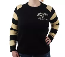 Dámsky sveter Rusty Pistons RPSWW51 Cutter black/beige veľ. M