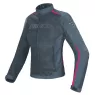 Dámska bunda na moto Dainese HYDRA FLUX LADY D-DRY black/ebony/fuchsia