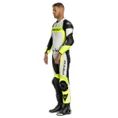 Kombinéza na moto Dainese Mistel white/fluo yellow/black vel. 58