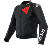 Bunda na moto Dainese SPORTIVA LEATHER JACKET BLACK-MATT/BLACK-MATT/BLACK-M vel. 56