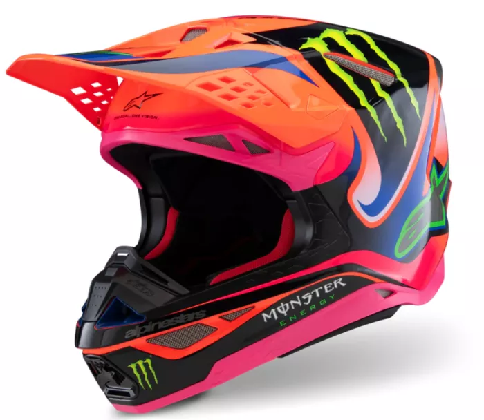 Motokrosová prilba Alpinestars Superetch M10 Deegan orange/purple/pink glossy