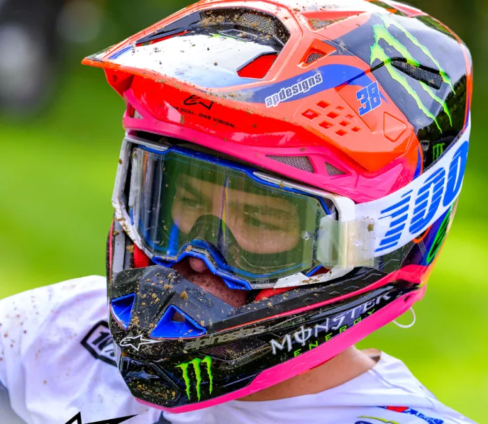 Motokrosová prilba Alpinestars Superetch M10 Deegan orange/purple/pink glossy