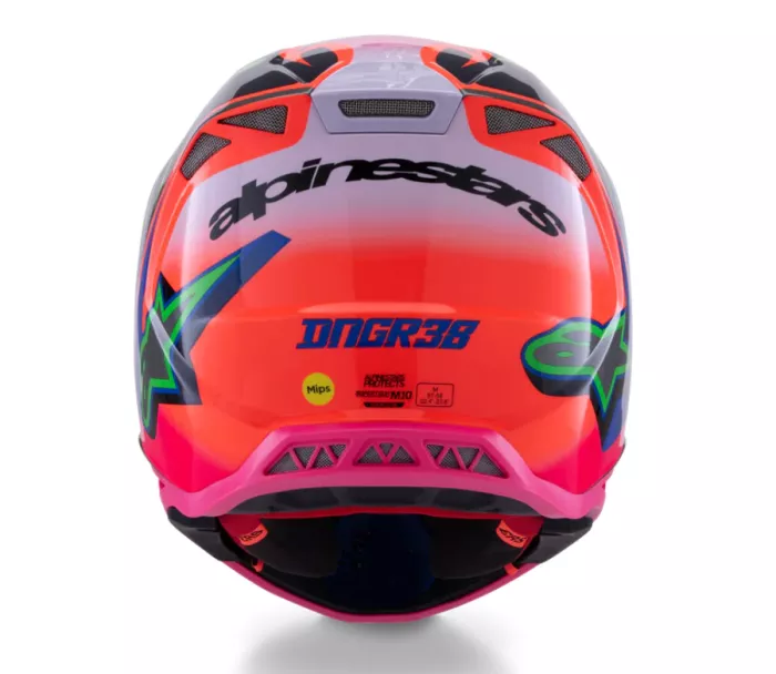 Motokrosová prilba Alpinestars Superetch M10 Deegan orange/purple/pink glossy