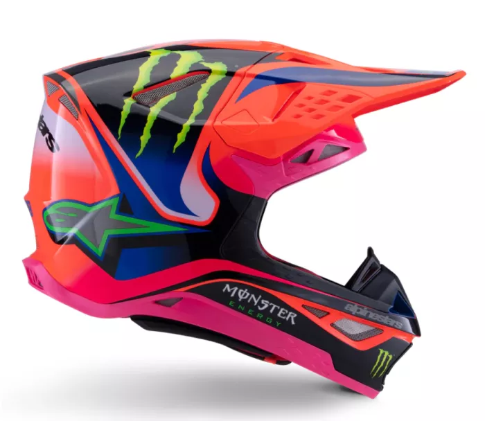 Motokrosová prilba Alpinestars Superetch M10 Deegan orange/purple/pink glossy