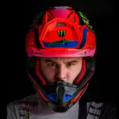 Motokrosová prilba Alpinestars Superetch M10 Deegan orange/purple/pink glossy