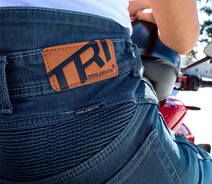 Dámske džínsy na moto Trilobite Parado doublelayer AAA skinny fit blue level 2 (predĺžené)