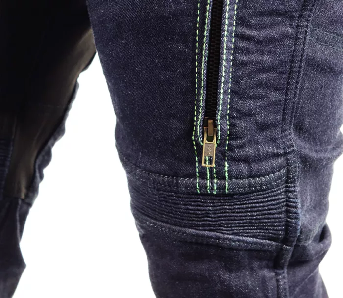 Kevlarové nohavice na moto Trilobite 1964 Dyneemic Pre men dark blue / fluo