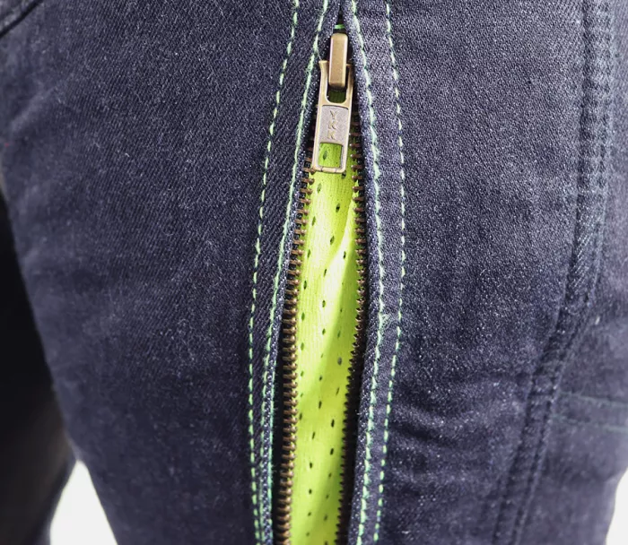 Kevlarové nohavice na moto Trilobite 1964 Dyneemic Pre men dark blue / fluo