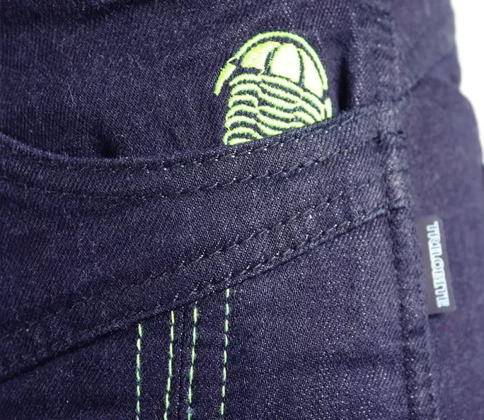 Kevlarové nohavice na moto Trilobite 1964 Dyneemic Pre men dark blue / fluo