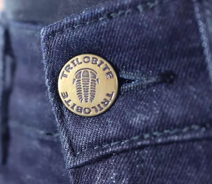 Kevlarové nohavice na moto Trilobite 1964 Dyneemic Pre men dark blue / fluo