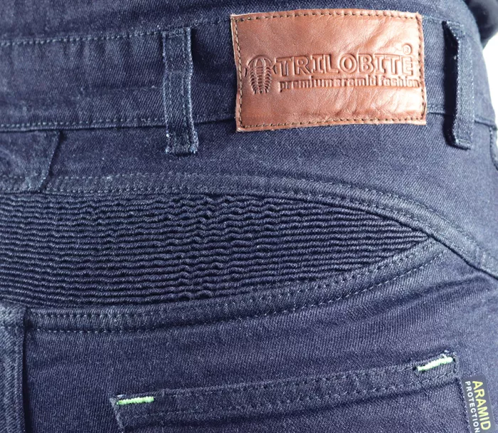 Kevlarové nohavice na moto Trilobite 1964 Dyneemic Pre men dark blue / fluo