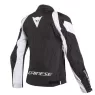 Dámská bunda na motorku Dainese EDGE LADY TEX matt black/white