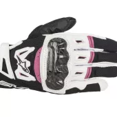 Dámske rukavice na moto Alpinestars Stella SMX-2 Air Carbon black/white/fuchsia vel. S