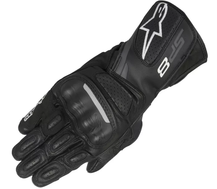 Rukavice na motorku Alpinestars SP-8 leather black/dark gray vel. M