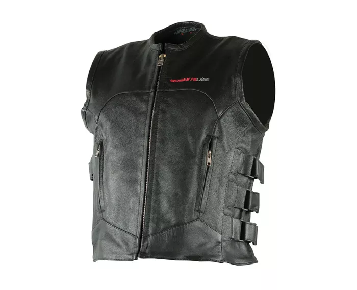 Kožená vesta Nazran Blade black veľ. 8XL