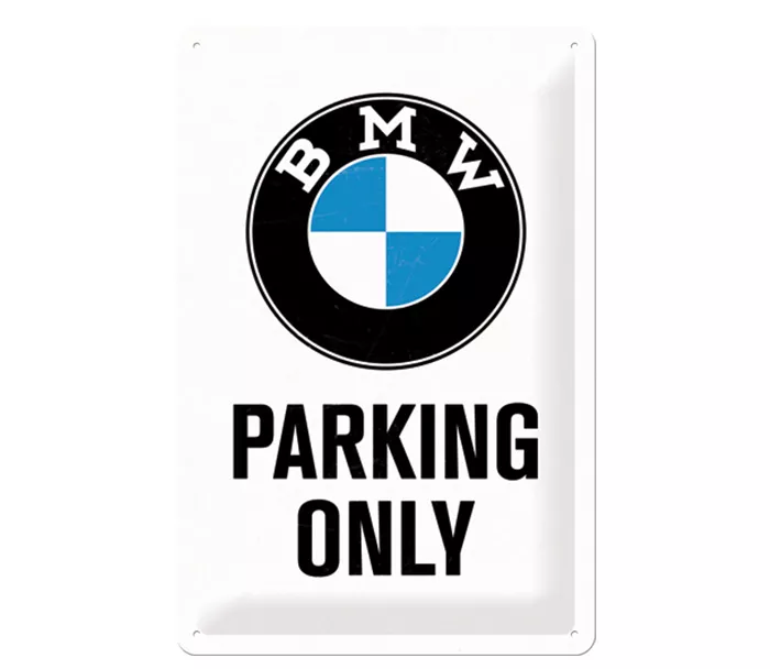 Poster Plechová cedule: BMW Parking Only