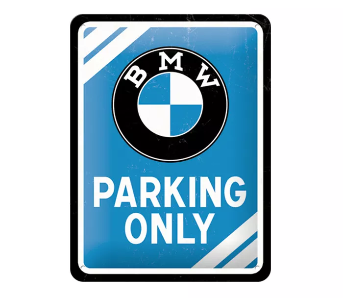 Poster Plechová ceduľa – BMW Parking Only
