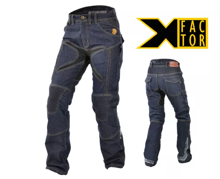 Dámske kevlarové džínsy na moto Trilobite PROBUT X-FACTOR blue vel. 28