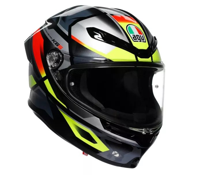 AGV K6 E2206 ERAZER BLACK/RED/YELLOW FLUO vel. S