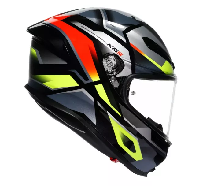 AGV K6 E2206 ERAZER BLACK/RED/YELLOW FLUO vel. S