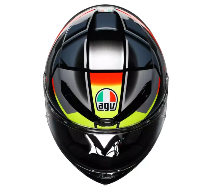 AGV K6 E2206 ERAZER BLACK/RED/YELLOW FLUO vel. S
