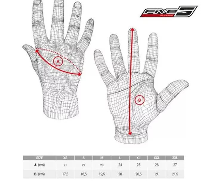Rukavice na moto Five RFX Sport black/red vel.  XL