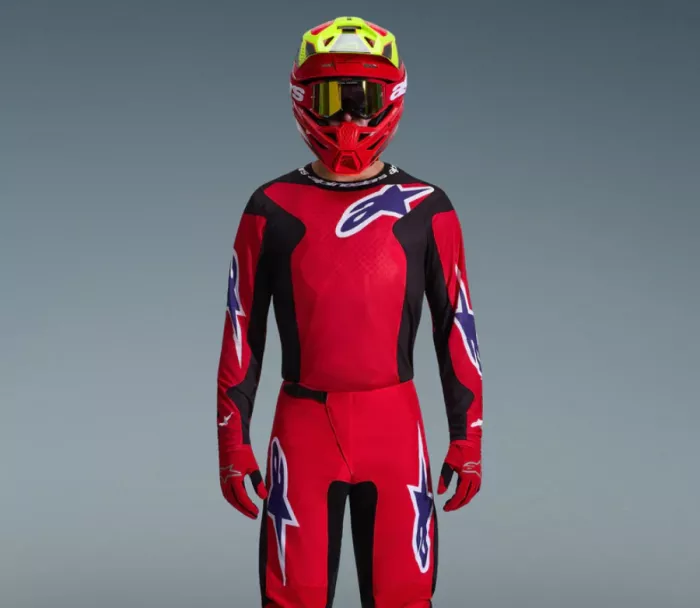 Alpinestars Fluid Grid red/black/purple vel. L
