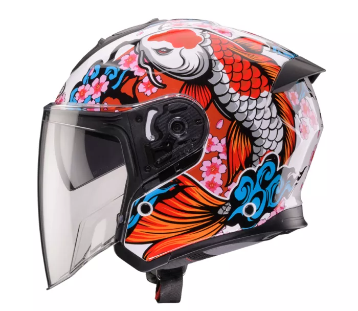 Caberg FLYON II KOI white/red/orange/blue vel. S