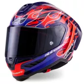 Závodná helma Alpinestars  Supertech R10 Flyte purple/red glossy