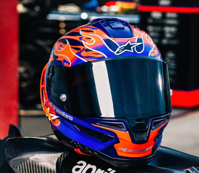 Závodná helma Alpinestars  Supertech R10 Flyte purple/red glossy