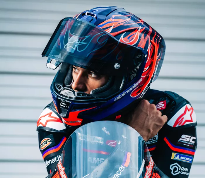 Závodná helma Alpinestars  Supertech R10 Flyte purple/red glossy