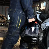Kevlarové džínsy na motorku Trilobite Agnox blue