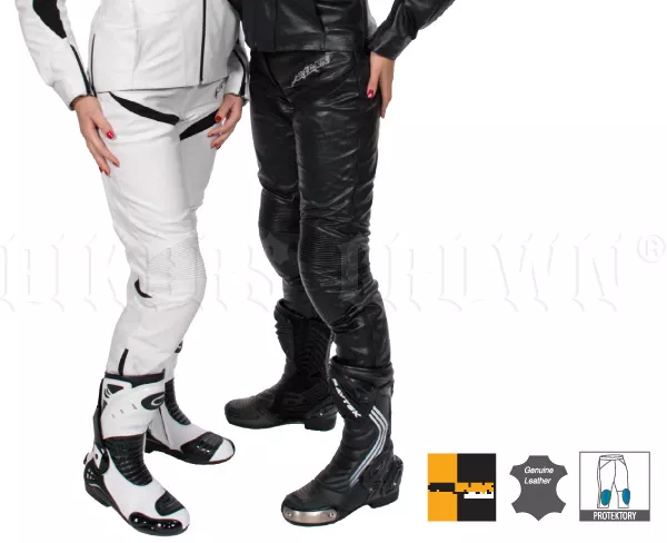 Dámske kožené nohavice na moto Nazran Lora black veľ. XS
