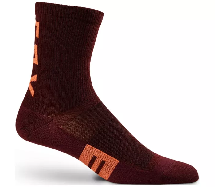 Dámske ponožky Fox Flexair Merino Sock 6" dark maroon