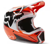 Dětská motokrosová helma Fox Yth V1 Leed Helmet Dot/Ece Fluo Orange vel. YS