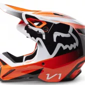 Dětská motokrosová helma Fox Yth V1 Leed Helmet Dot/Ece Fluo Orange vel. YM