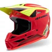 Alpinestars SM3 Youth Fray red/yellow/black glossy helmet vel. YL