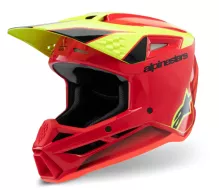 Helma na motokros Alpinestars SM3 Youth Fray red/yellow/black glossy