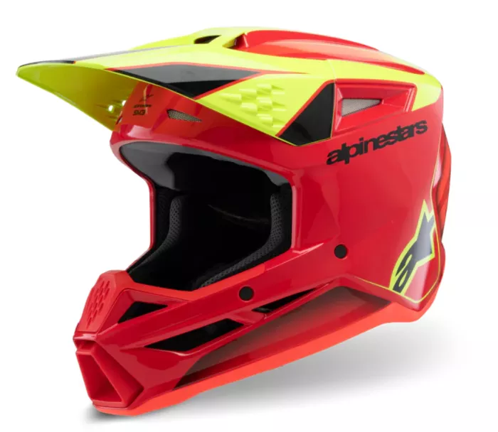 Alpinestars SM3 Youth Fray red/yellow/black glossy helmet vel. YL
