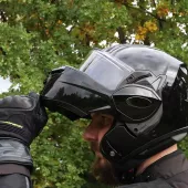 Preklápacia helma XRC Fronter black glossy