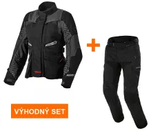 Výhodný set: Bunda mačnej Fusor black dámska + novada nohavice black dámske