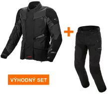 Výhodný set: Bunda mačnej Fusor black pánska + novada nohavice black pánske
