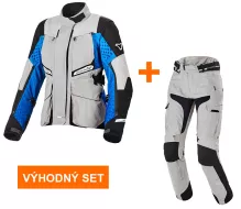 Výhodný set: Bunda mačnej Fusor light grey / blue / black dámska + novada nohavice grey dámske