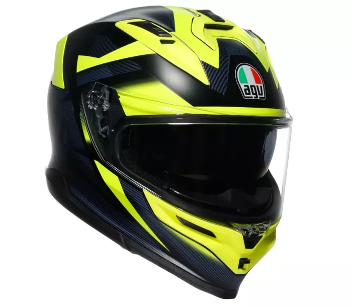 Integrálna helma AGV K7 E2206 GLIMPSE BLACK/YELLOW FLUO