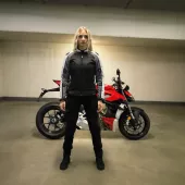 Dámska bunda na moto XRC Haderg AIR 2.0 ladies jacket fluo/grey