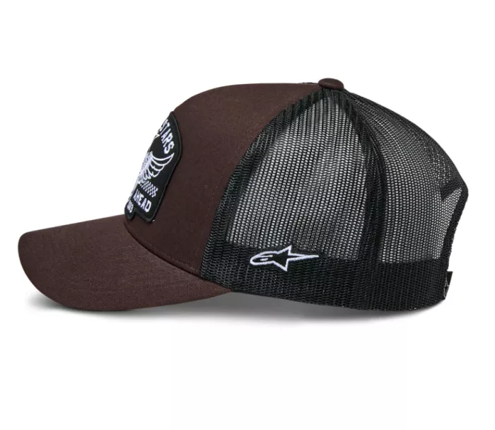 Šiltovka Alpinestars Heritage patch Trucker brown/black
