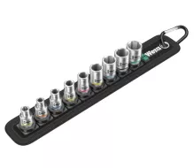 WERA Socket belt with 1/4" drive hex sockets - Metric