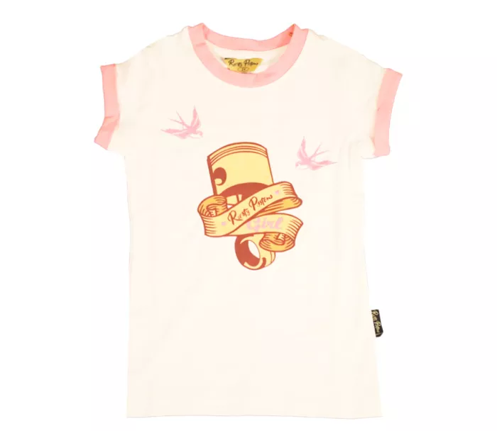 Dievčenské tričko Rusty Pistons Ino white/pink